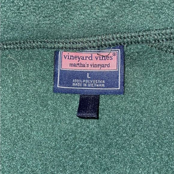 Vineyard Vines Green Fleece Full Zip Coat Jacket Size Large - Picture 9 of 9